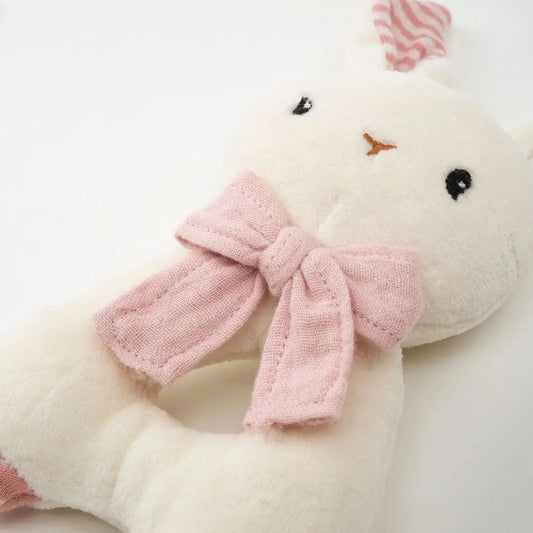 Rabbit Rattle - Pink (Organic Cotton)