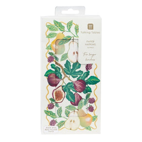Autumnal Fruit Long Lunch Paper Napkins