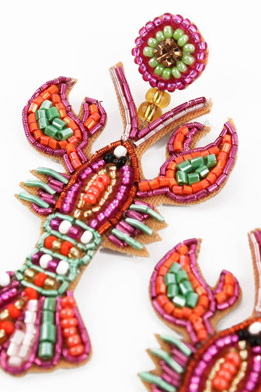 RAINBOW LOBSTER EARRINGS