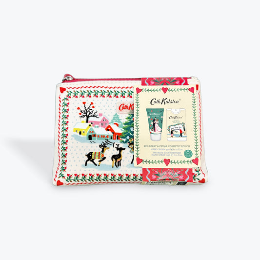Cath Kidston Beauty Shine Bright Cosmetic Pouch (with 30 ml Hand Cream & 15 ml Hydrate Scent & Refresh Hand Spray)