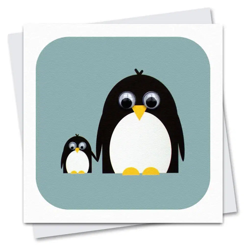 Poppy & Petula Penguin - Googly Eyes Card