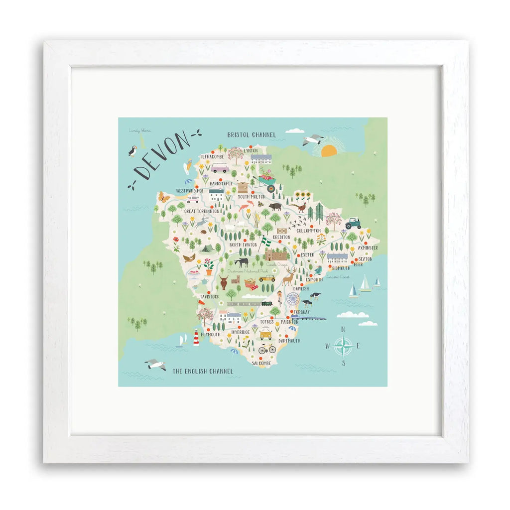 Map of Devon Print