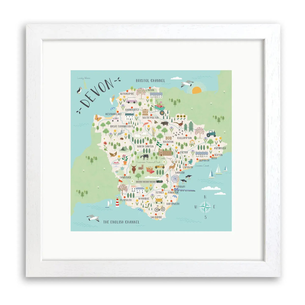 Map of Devon Print