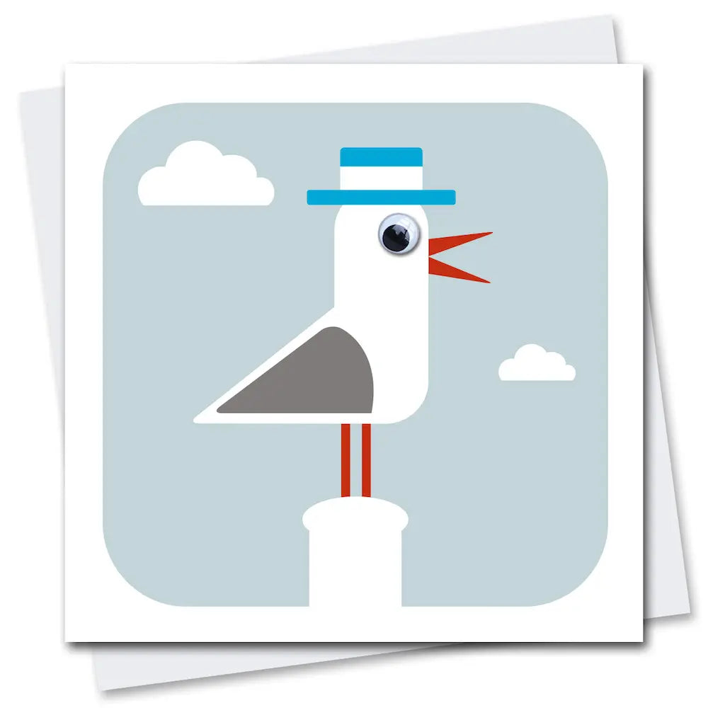 Sally Seagull - Googly Eyes Card