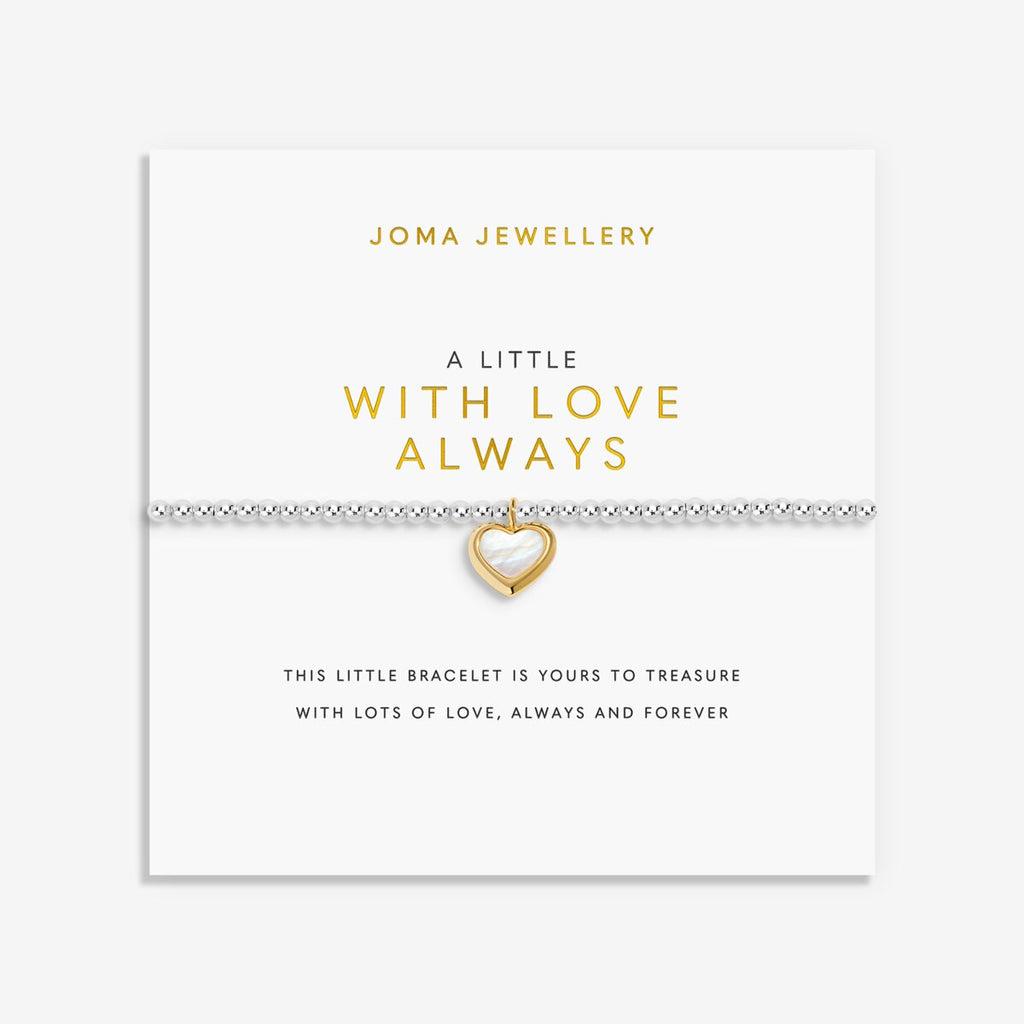 A Little 'With Love Always' Bracelet In Silver and Gold Plating