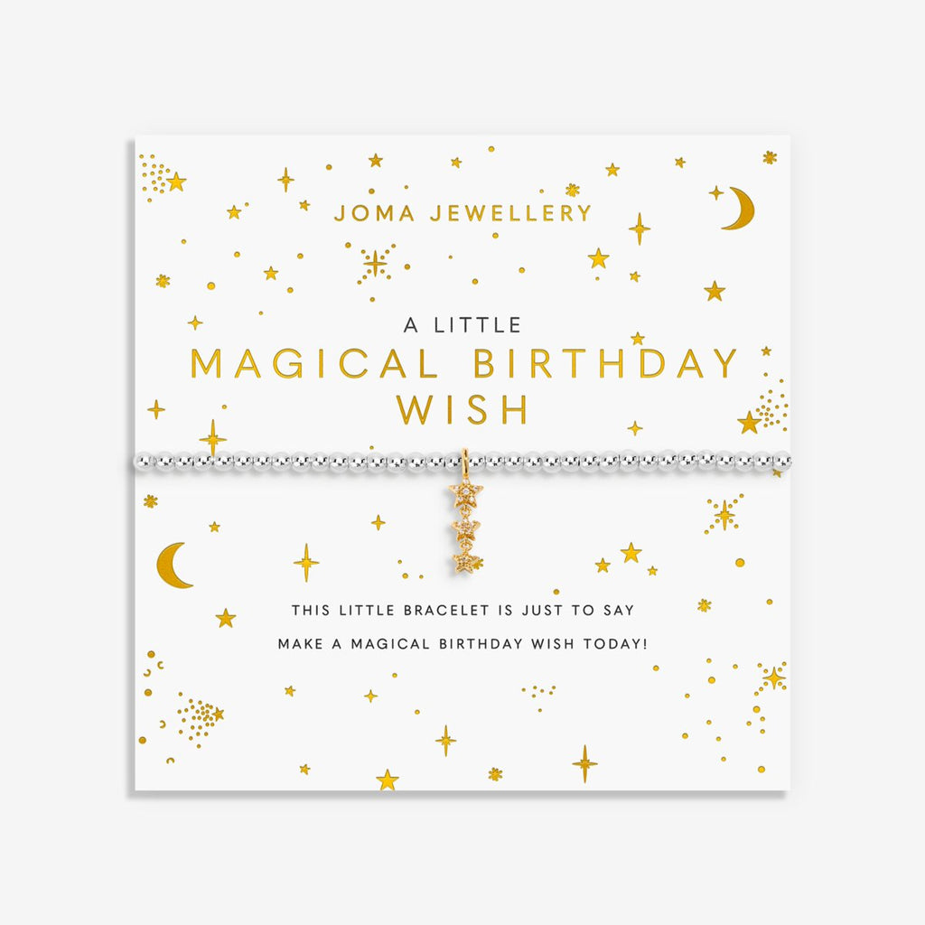 A Little 'Magical Birthday Wish' Bracelet In Silver and Gold Plating