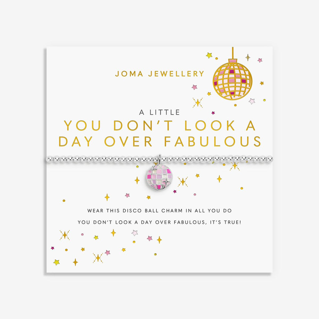 A Little Vibes 'You Don't Look A Day Over Fabulous' Bracelet In Silver Plating