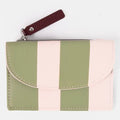Green/Pink Stripe Cardholder Coin Purse