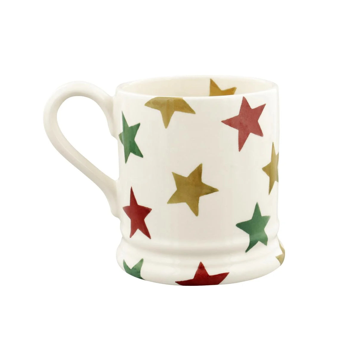 Emma Bridgewater Red, Green and Gold Stars 1/2 Pint Mug