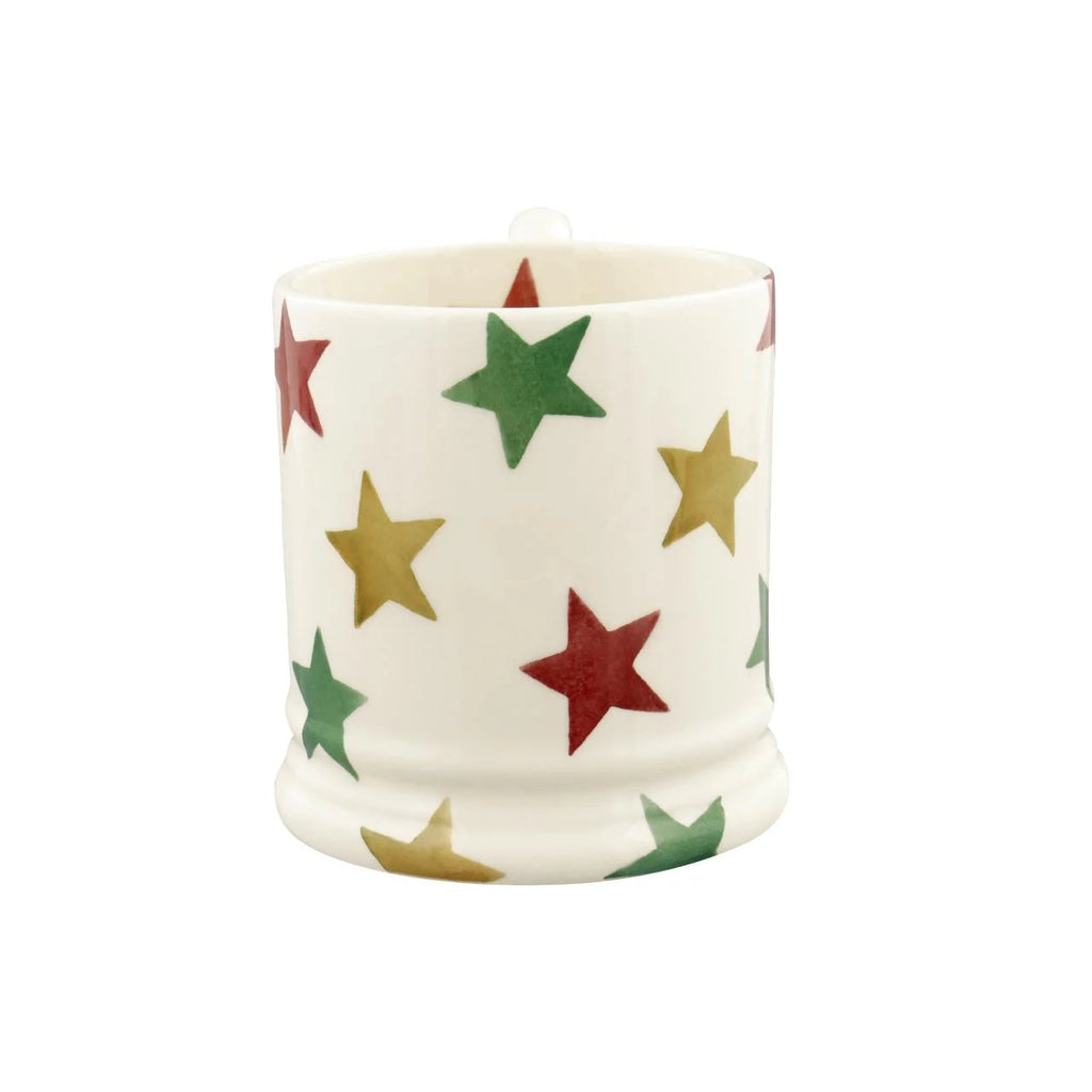 Emma Bridgewater Red, Green and Gold Stars 1/2 Pint Mug