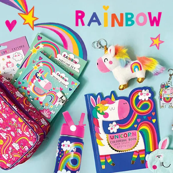 Unicorn Die-Cut Colouring Book with Stickers
