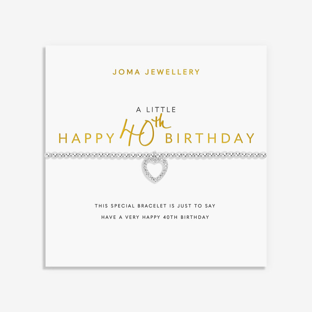 A Little 'Happy 40th Birthday' Bracelet