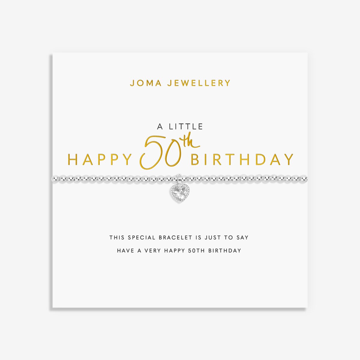 A Little Happy 50th Birthday Bracelet