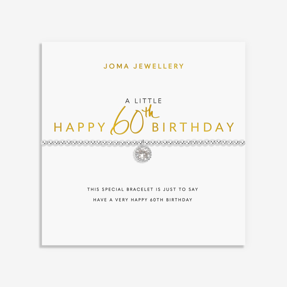 A Little 'Happy 60th Birthday' Bracelet