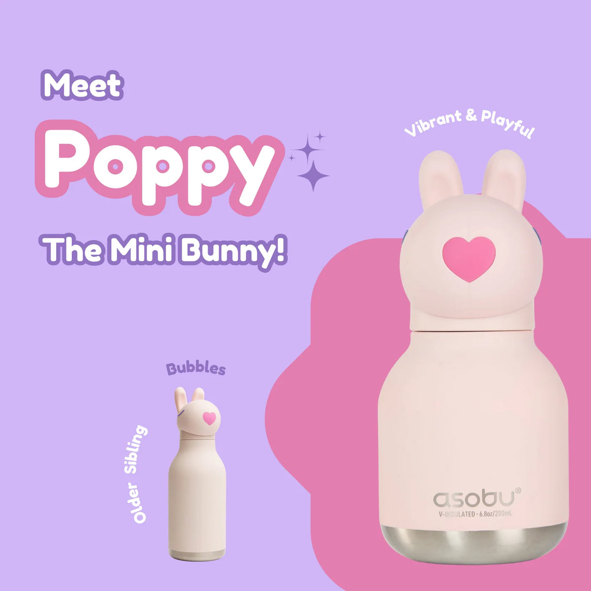 Mini Bunny Bestie Bottle - Asobu