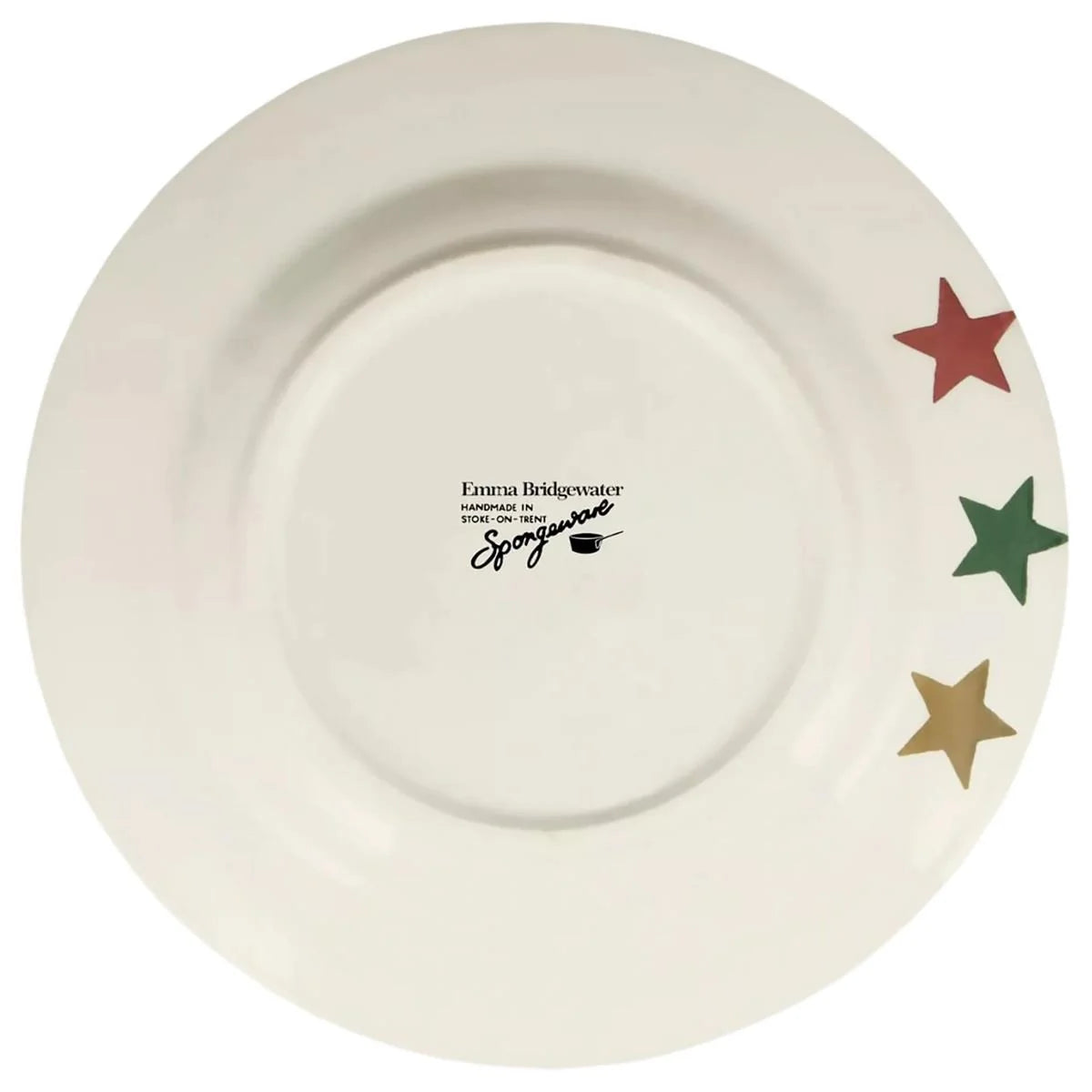 Emma Bridgewater Red Green & Gold Star Medium Dinner Plate 8.5 inch