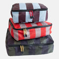 Multi-Stripe Set of 3 Handle Packing Cubes