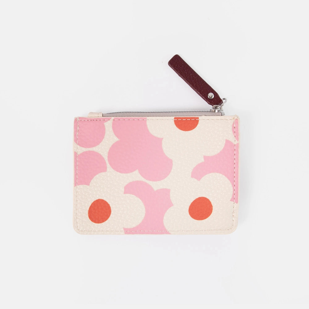 Pink/Orange Flower Short Patch Purse