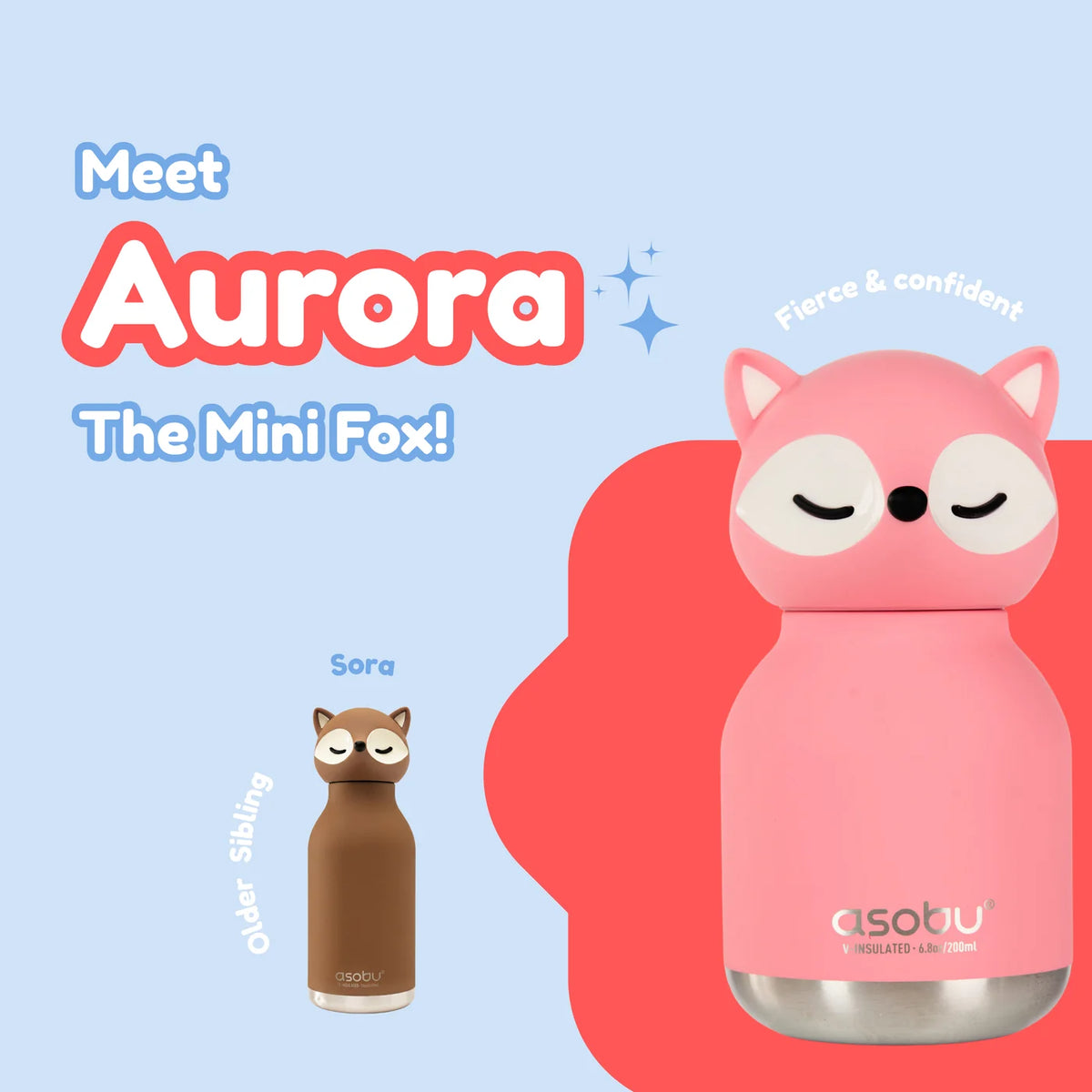 Mini Fox Bestie Bottle - Asobu