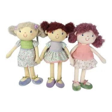 Rag Dolls (30cm - Pastels) - Violet, Lavender and Rosemary