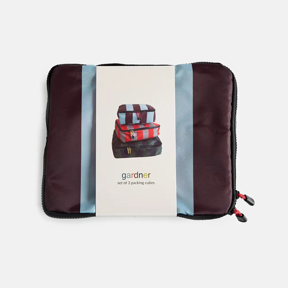 Multi-Stripe Set of 3 Handle Packing Cubes