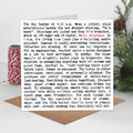 Christmas Card, Funny Typical Christmas Day Rundown - Wordy Card