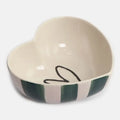 Stripe Medium Heart Bowl
