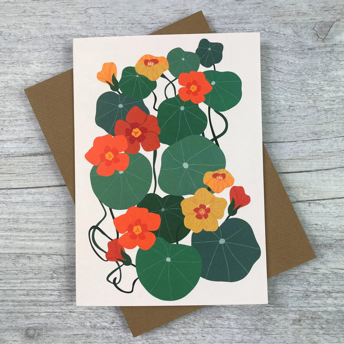 'nasturtium' Greeting Card