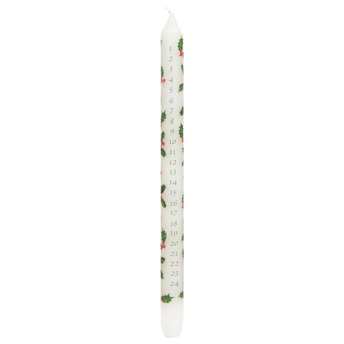 Botanical Holly Christmas Advent Candles
