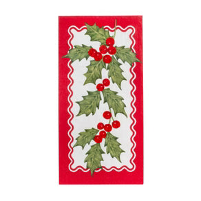 Holly Long Lunch Paper Napkins