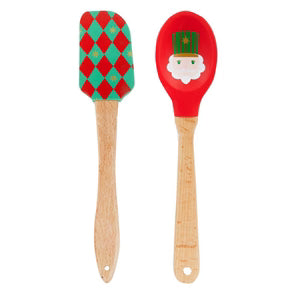 Nutcracker Silicone Kitchen Utensils Set of 2