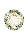 Emma Bridgewater Bring In The Green Mince Pies Medium Dinner Plate, 8.5 Inch
