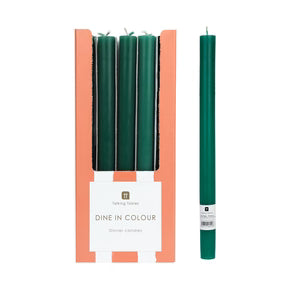 Green Straight Dinner Candles