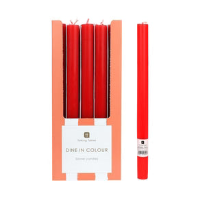Red Straight Dinner Candles