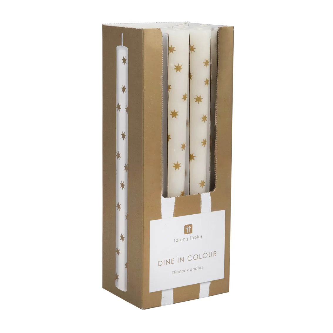 Gold Star Straight Dinner Candles