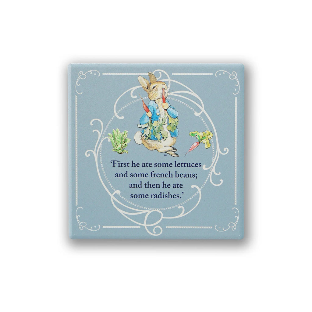 Peter Rabbit Radishes Ceramic Coaster