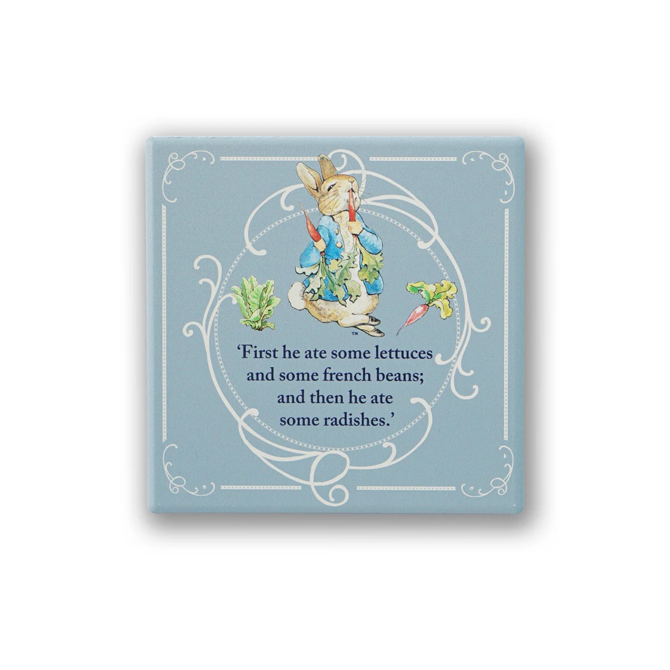 Peter Rabbit Radishes Ceramic Coaster
