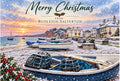 Budleigh Salterton Christmas Fishing Boats - Greeting Card