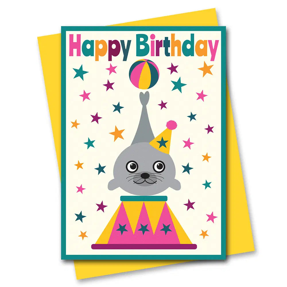 Balancing Seal - Birthday Card