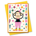 Juggling Monkey - Birthday Card