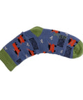 Doris & Dude Blue Highland Cow Toasty Socks - UK 7-11