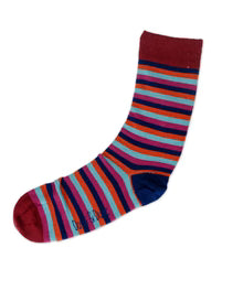 Doris & Dude Orange Stripe Socks - UK 3-7