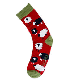 Doris & Dude Red Sheep Socks - UK 3-7