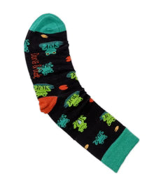 Doris & Dude Black Frogs Socks - UK3-7