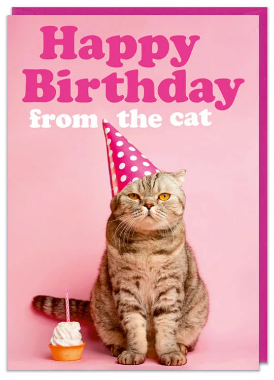 Happy Birthday from the Cat - Card