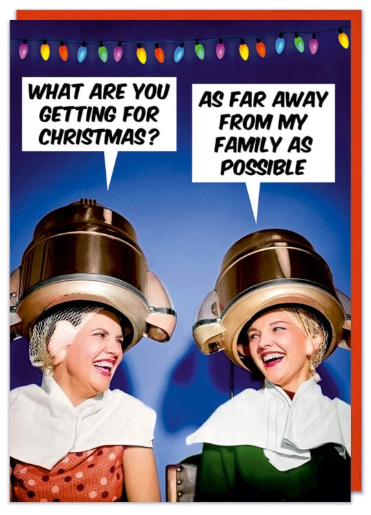 As far from my family as possible Card