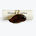 18ct Gold Plated Resin Statement Ring - Amber