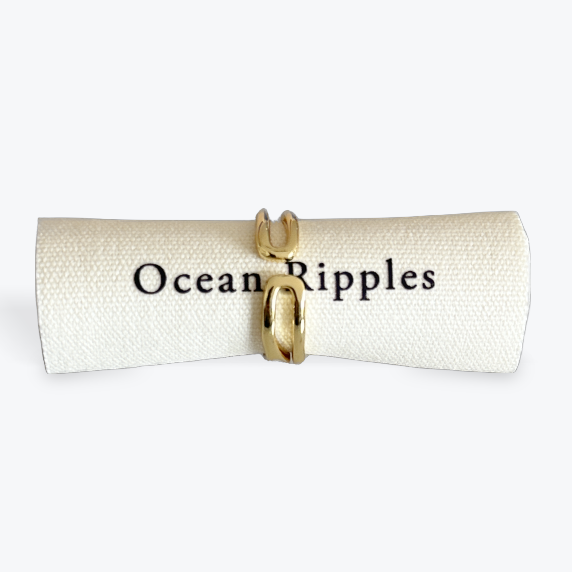 14ct Gold Plated Gold & Ivory Oil Drip Adjustable Ring