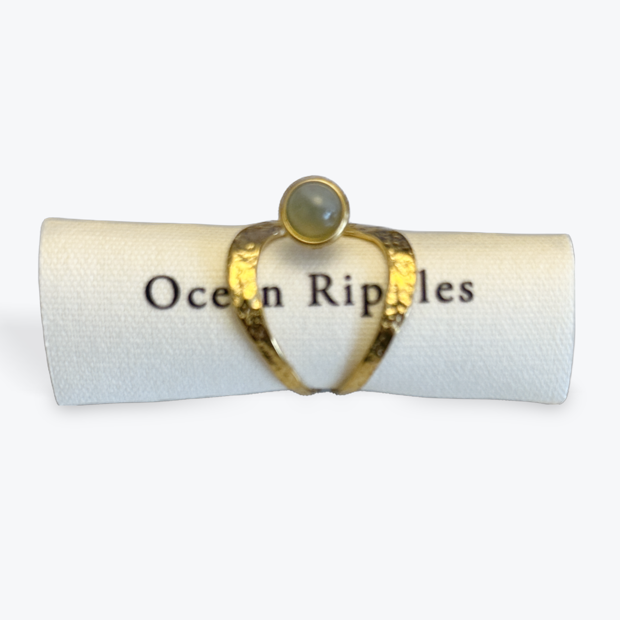 18ct Gold Plated Green Aventurine Wrap Ring
