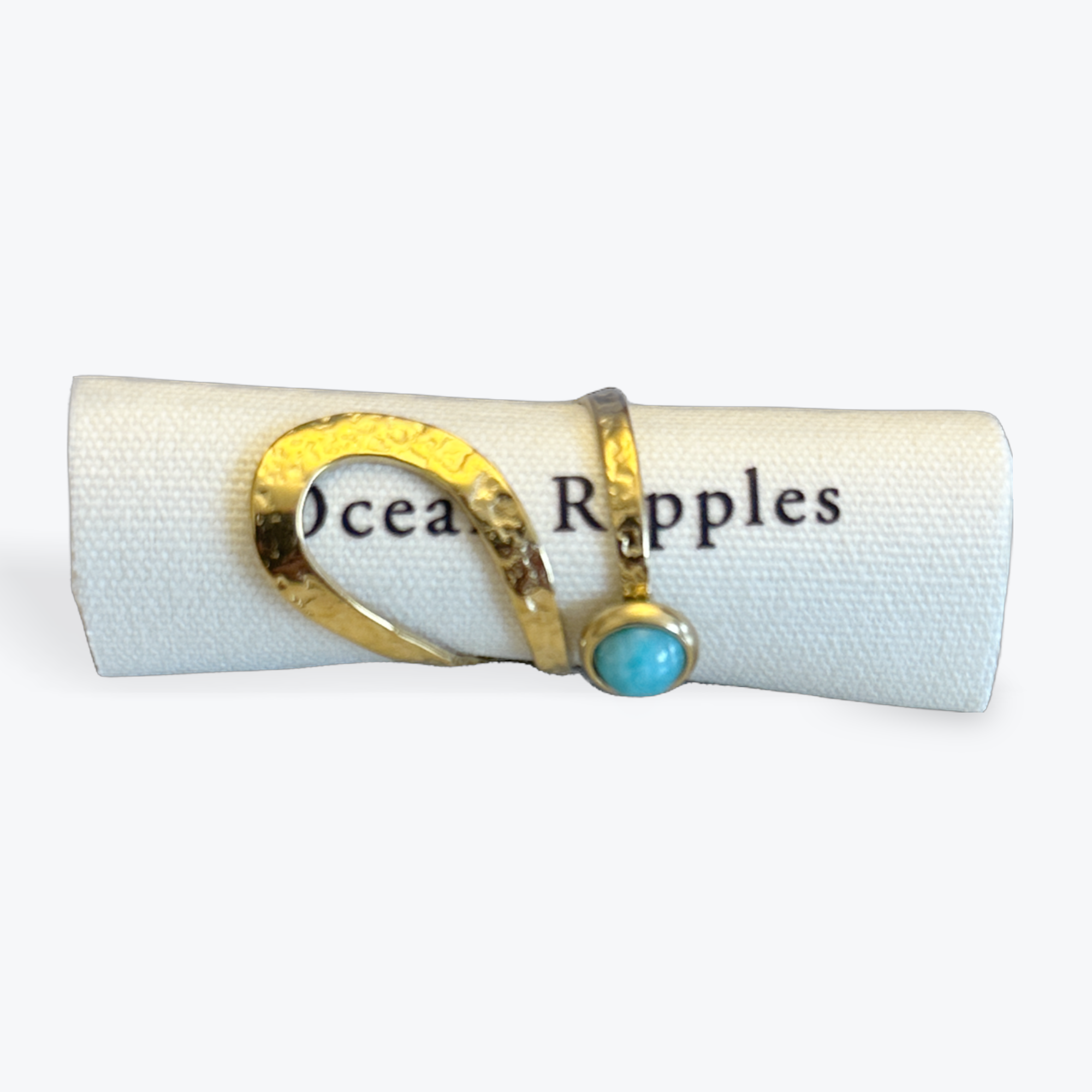 18ct Gold Plated Amazonite Wrap Ring